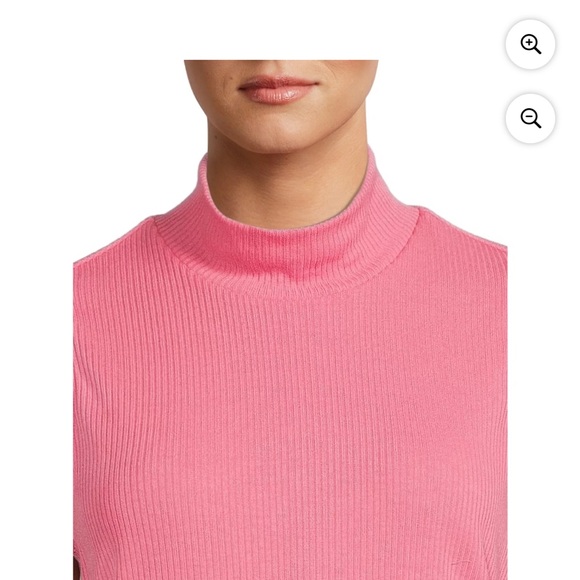 Time and Tru Rib Knit Sleeveless Mock Neck Top Size Small NWT - Picture 2 of 8